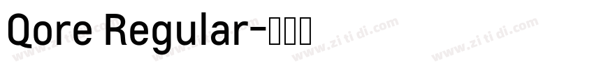 Qore Regular字体转换